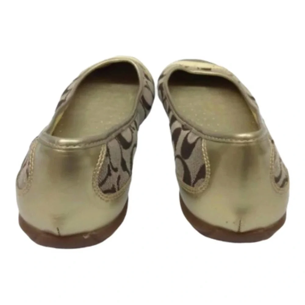 Coach Gold Cecile Ballerina Flats Size 9.5 - Picture 6 of 6